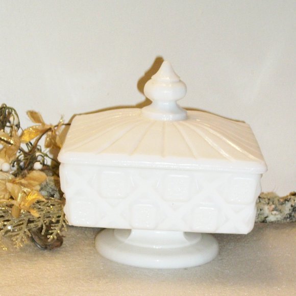 Westmoreland Dining Vintage Westmoreland Old Quilt White Milk Glass